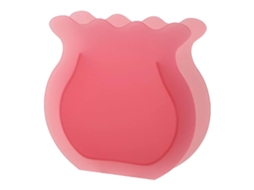 Aquário pequeno, moderno e espesso em acrílico transparente Baok-vaso para casa, escritório e quarto, rosa.