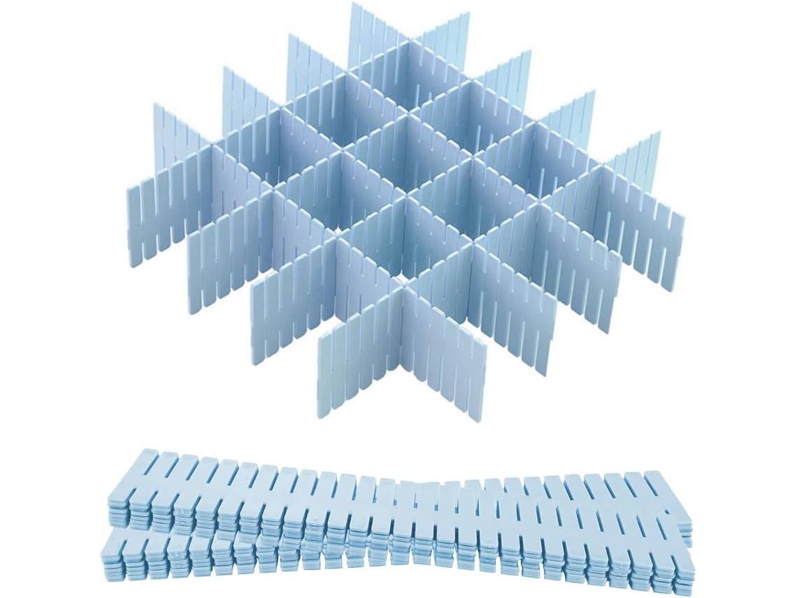 Divisória Para Gaveta Eifson 12 Peças 18.5x2.76 Polegadas Azul