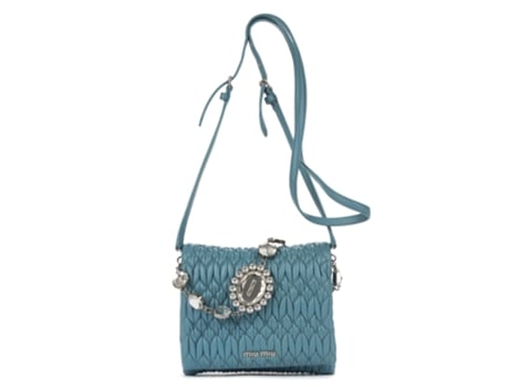 Mala De Mão De Mulher Miu Miu Pre Owned Turquoise Crossbody Azul (tamanho Único)
