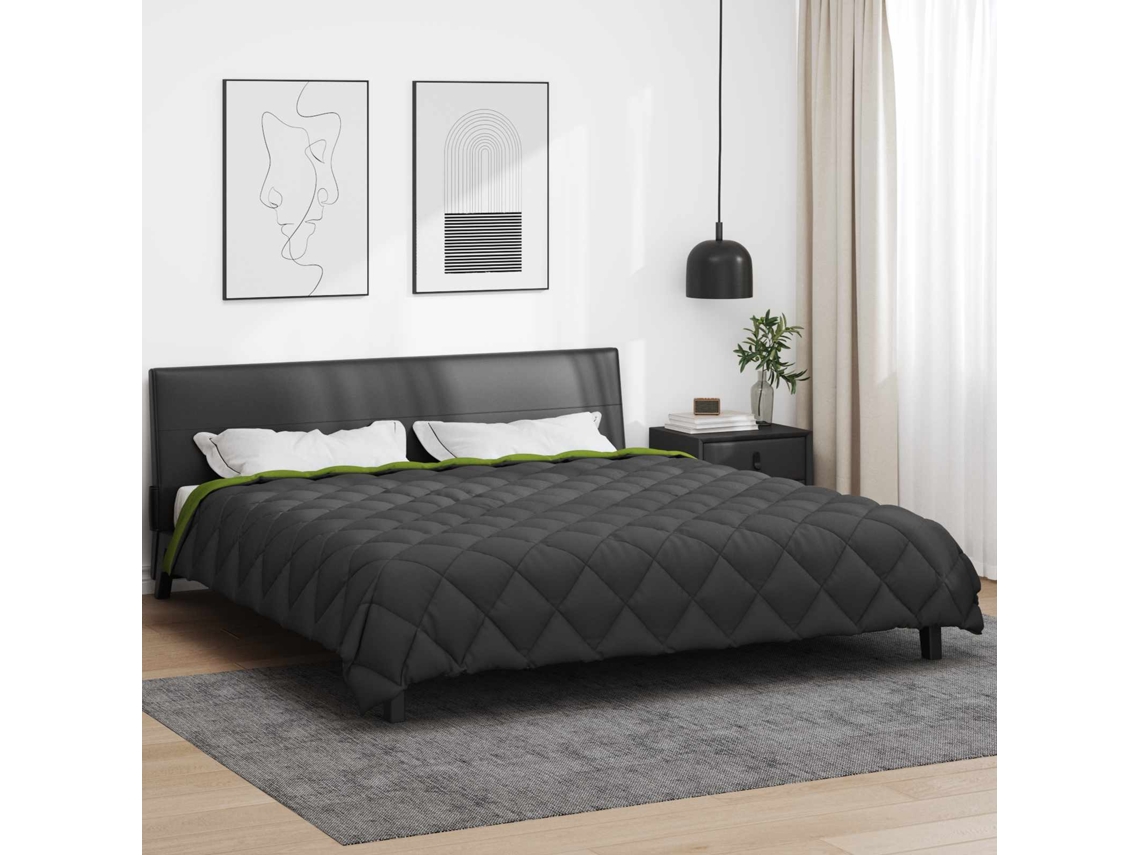 Vidaxl Edredom De Inverno 220 X 240 Cm 450 Gsm Verde E Antracite