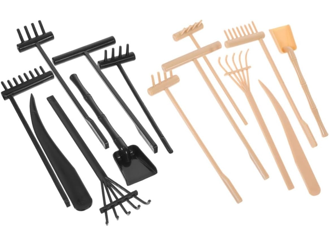 Conjunto De 14 Mini Rastelos De Plástico Para Caixa De Areia