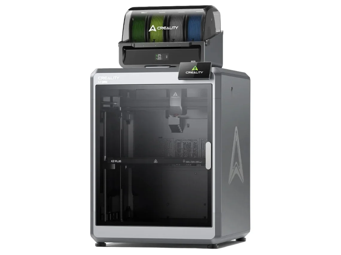 Impressora 3D Creality K2 Plus Combo com CFS Impressão multicolorida Extrusora Apus Detecção de inclinação Motores de malha fechada FOC 350x350x350mm