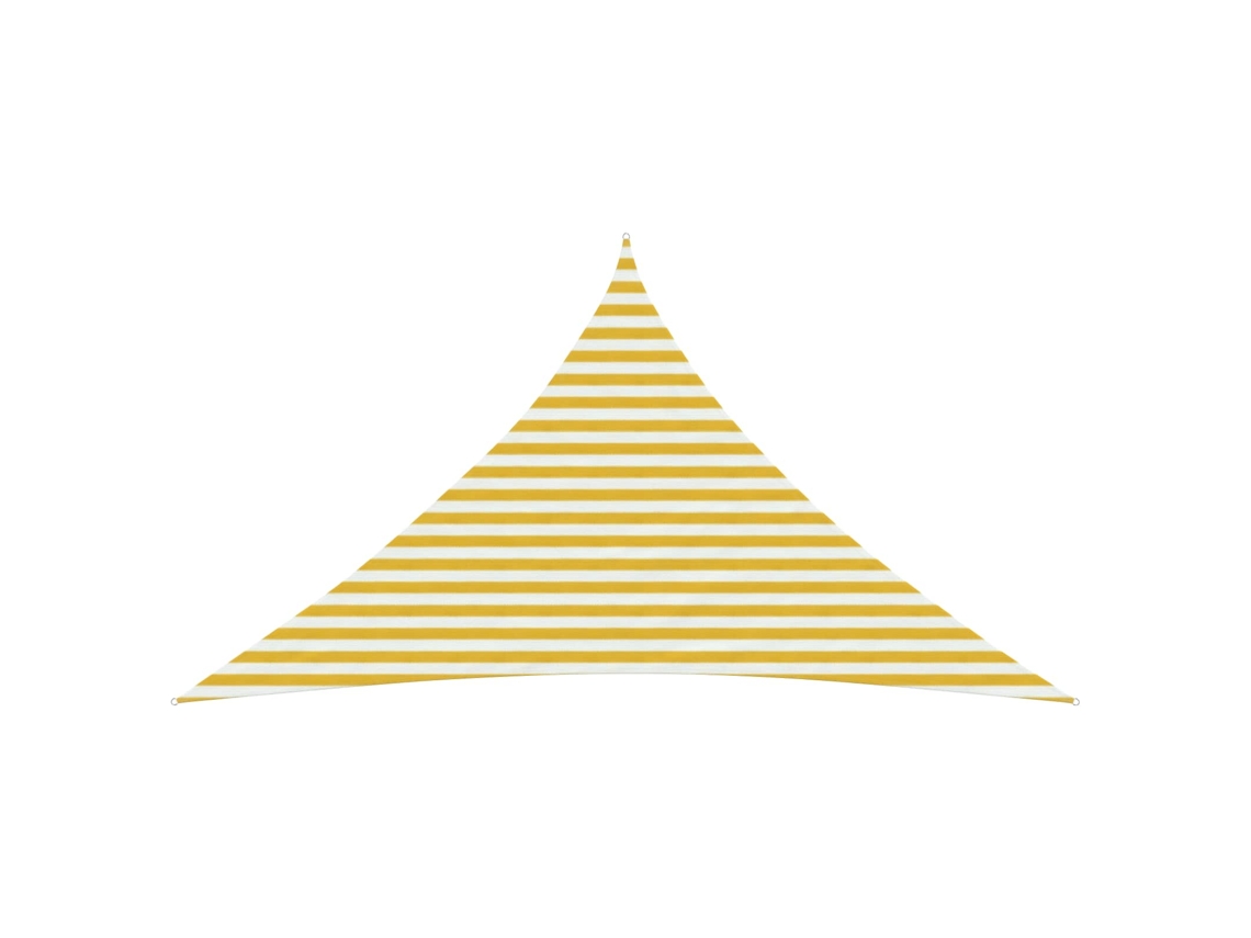 Vidaxl Vela De Sombra 4 X 4 X 5,8 M Hdpe Triangular Amarelo E Branco