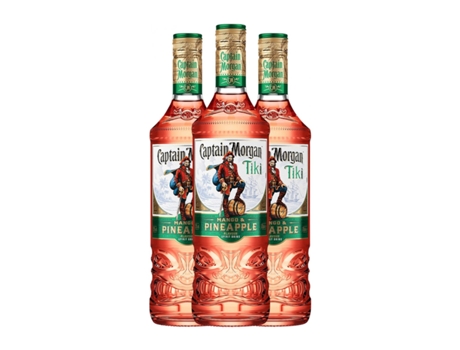 Licores CAPTAIN MORGAN Tiki Mango & Pineapple (0.7 L - 3 Unidades)