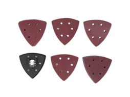 Laxiscreed Kit De Pads De Polimento Fino Com 6 Orifícios De Expulsão De Pó, Forma Triangular
