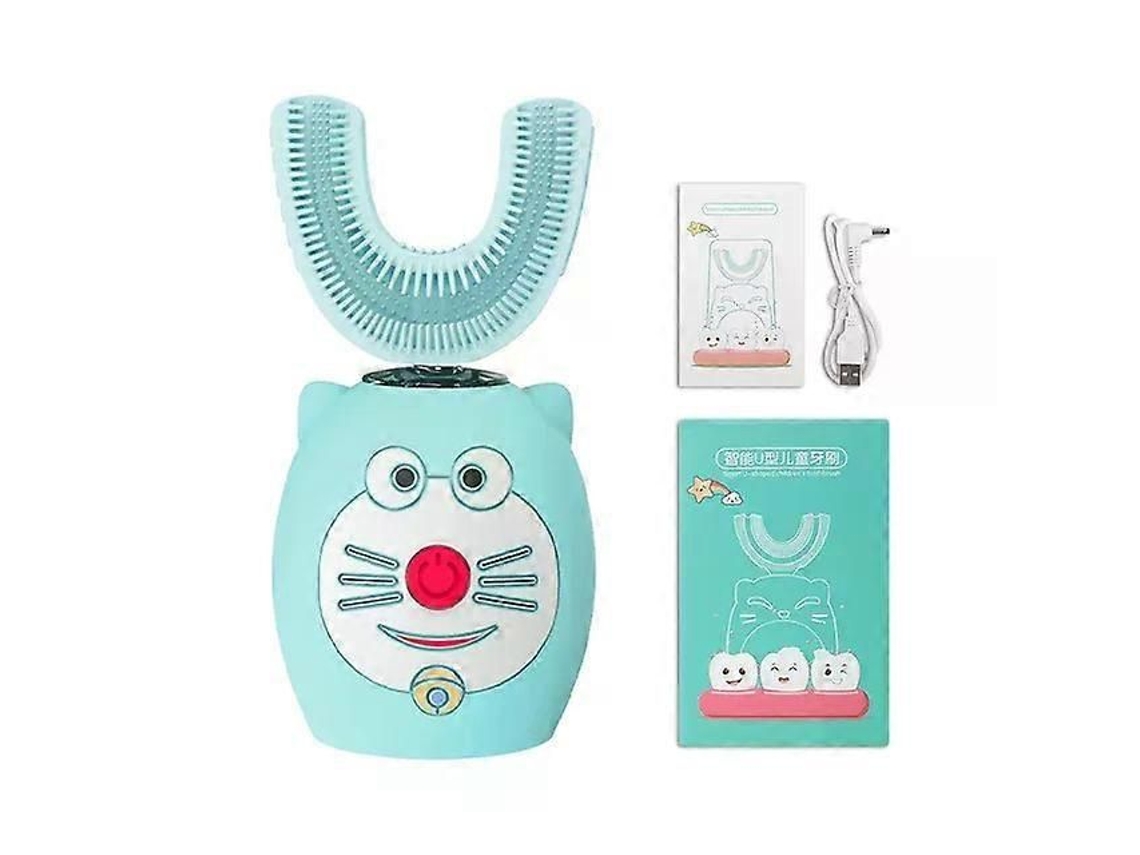 Crianças Escova de Dentes Elétrica 360 Graus Automática Usb Limpa Limpeza Silicone Criança Inteligente em Forma U GOKOCO