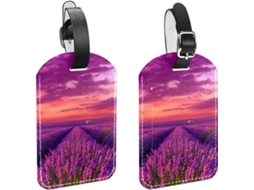 Conjunto De 2 Etiquetas Viagem Provence, Roxas E Lavanda, Bolsas, Malas, Sacolas E Bagagens, Com Alças De Segurança