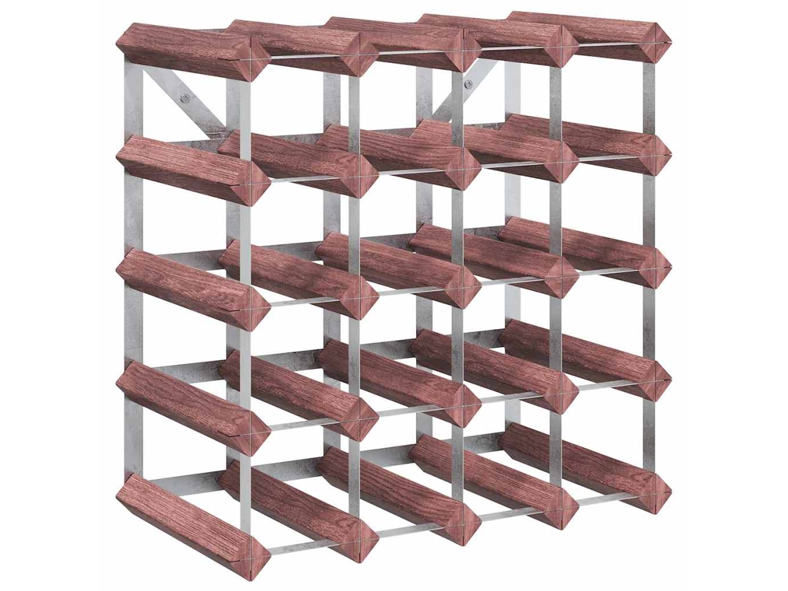 Conjunto 1 Garrafeira Vidaxl Marrom Madeira De Pinho Maciça (41.5 X 22.5 X 41.5 Cm)