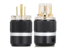 Conector de Alimentação CA Monosaudio em Cobre Puro Banhado a Ouro para Cabos de Áudio 100-250V CHABERLU