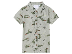 Camisa Para Criança Cor Caqui-claro Mesclado 104
