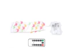Luzes de Fio de Cobre com Borboletas, 40 leds, 3m/9.8ft, Bateria, Decorativa, Festa, Casamento, Natal | S/MARCA