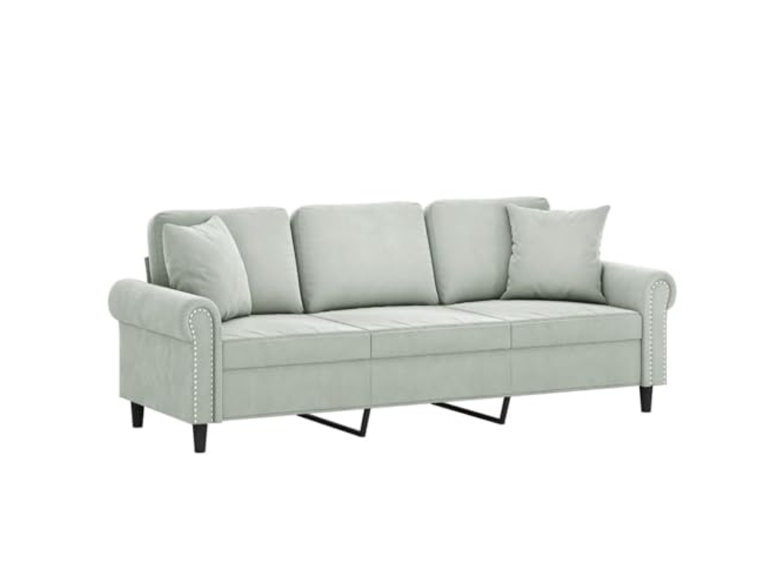 2-seater Sofa, 2-seater Sofas Vidaxl Creme Veludo (n/a)