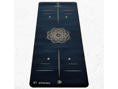 Tapete de yoga ACHAMANA borracha e imitação de couro 5mm Mandala, mãos secas ou húmidas