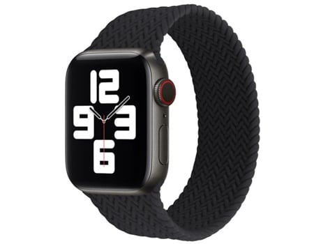 Bracelete Solo Nylon para Apple Watch Series 7 41Mm Pulso:142-152Mm Preto GIFT4ME