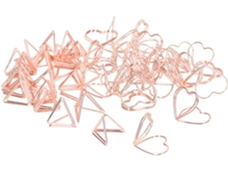 Clips De Papel Em Formato Coração, Conjunto Com 100 Unidades, Leves E Duráveis, Com Design Triangular Para Uso Doméstico