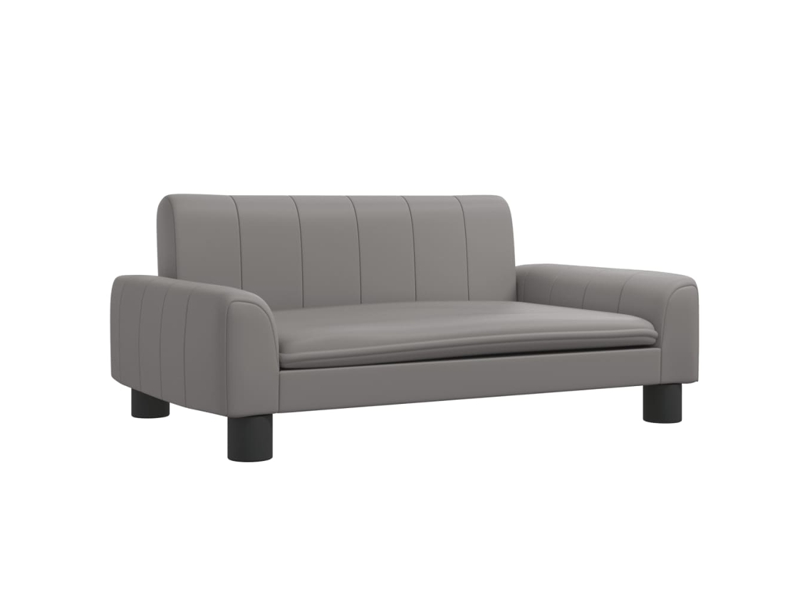Kids Sofa, Kids Sofas Vidaxl Cinzeto Couro Artificial (70 X 45 X 30 Cm)