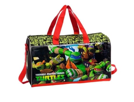 Mala De Viagem Unissexo Tortue Ninja Tartaruga Ninja Fecho Preto (x21 Cm)