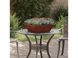 Vidaxl Vaso De Jardim Ferro Enferrujado 50 X 50 X 15 Cm Aço Corten