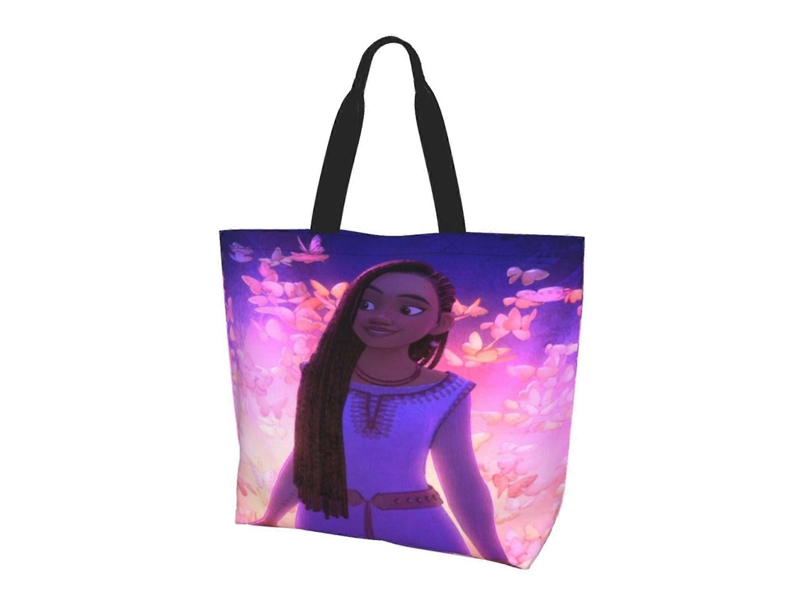 Cartoon Wish Totes Bag Compras Bolsas de Ombro para Mulheres Dobrável Trabalho de Viagem Grande Reutilizável Portátil Bolsa de Compras GOKOCO