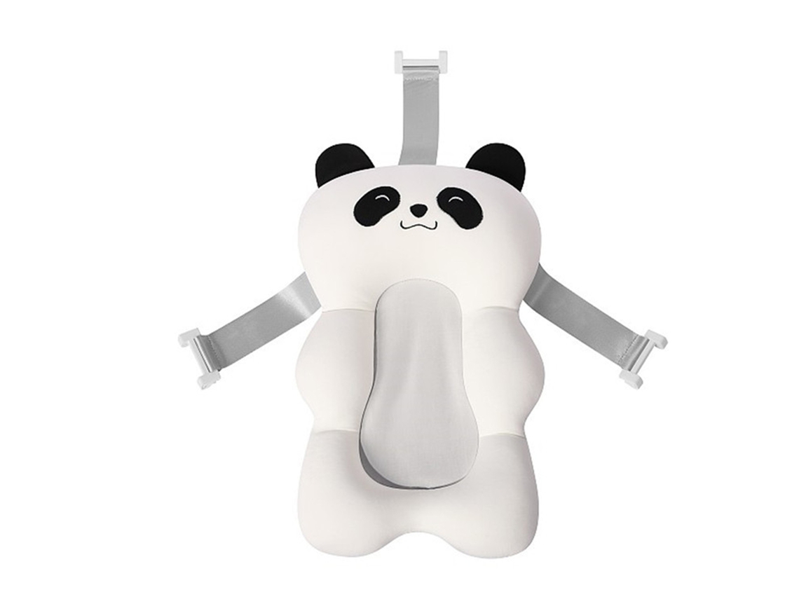 Mali coxim de Suspensão para Banho Bebê Universal Antideslizante Material Confortável Branco Panda