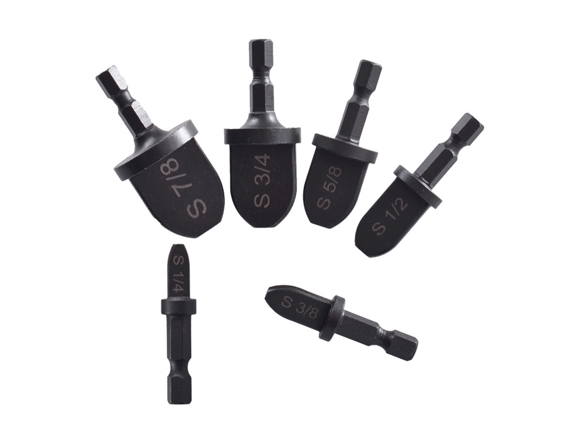 6pcs Brocas Expansoras De Tubos De Acero Al Carbón Con Mango Hexagonal, Conjunto De Expansión Para Tuberías De Cobre De Aire Acondicionado