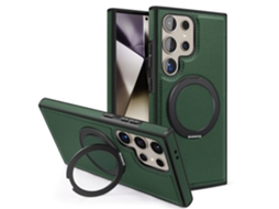 Capa Hexinyigjly Para Samsung S24 Ultra , Com Anel Giratório 360° Verde