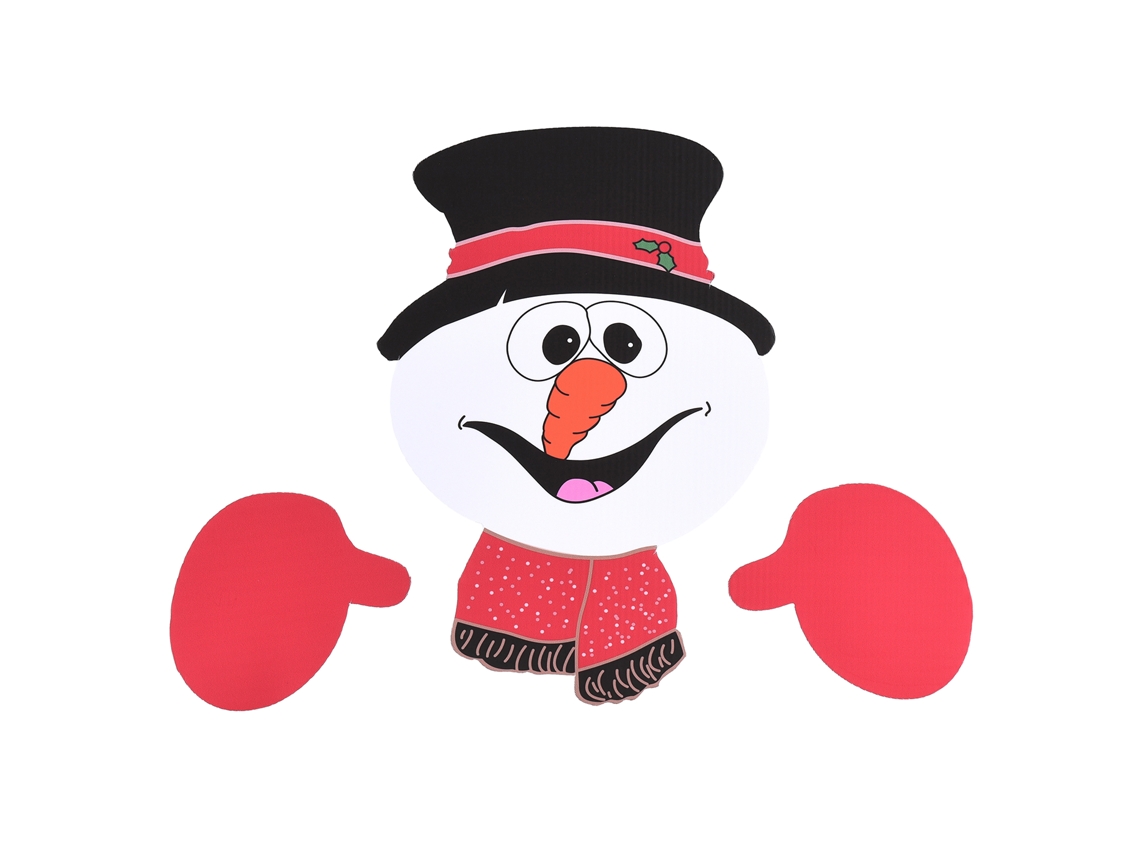 Enfeite de Natal com Papai Noel de Cartão Dupla Face LAXISCREED