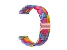 Pulseira Para Samsung Galaxy Watch 4 Classic (46 Mm) / (42 Mm) Em Resina Moderna - Multicolorida Arco-íris