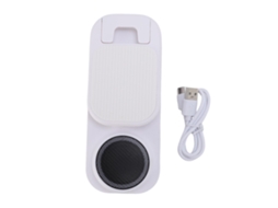 Ats suporte para Telefone com Alto falante Bluetooth Sem Fio Som Hd Plegável para Uso em Casa Branco