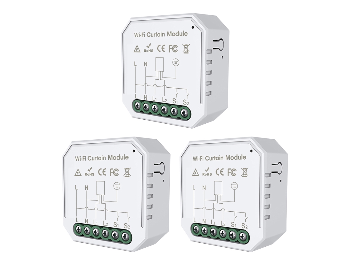 Módulo de interruptor de cortina inteligente Tuya Wifi (compatível com sistemas de casa inteligente e adaptação de cortinas)