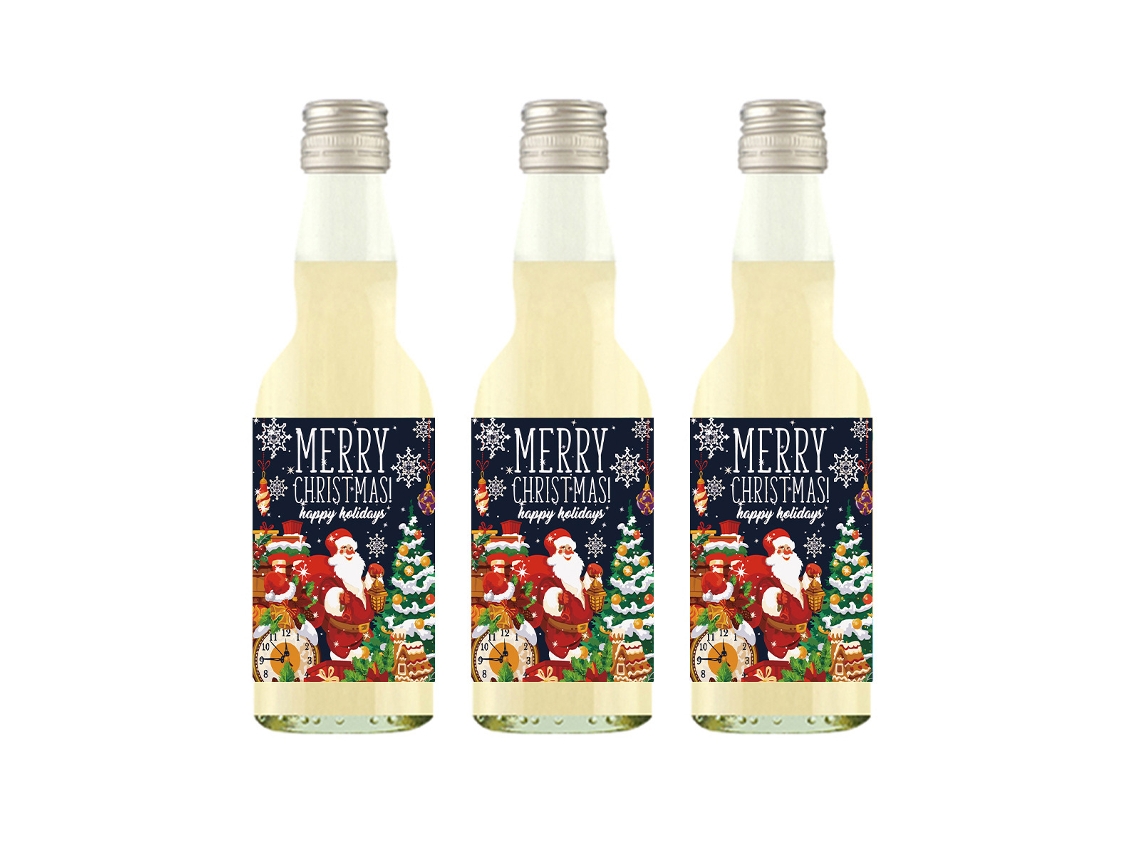 24 Etiquetas para Garrafa de Água Adesivos para Garrafa de Vinho de Natal RNEMITERY