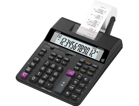 Calculadora com Impressão CASIO HR200-RCE Cinzento (12 dígitos)