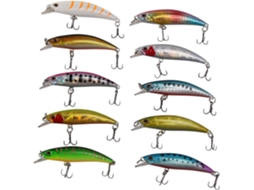 Conjunto De 10 Iscas Artificiais Com Coloração Interna, Flutuantes, Para Pesca Com Baixa Rotação, 6 Gokoco