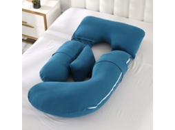 Almofada para Grávidas, Travesseiro de Corpo Inteiro para Gestantes, com Almofada, Alivia as Dores da Gravidez SPQMENT (azul Escuro)
