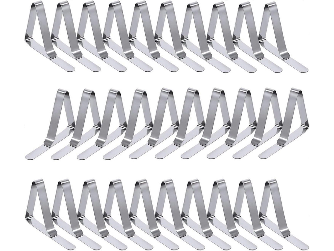 Pacote Com 30 Clipes Para Toalha De Mesa, Clipes Flexíveis Para Mesa De Piquenique Em Aço Inoxidável Slowmoose