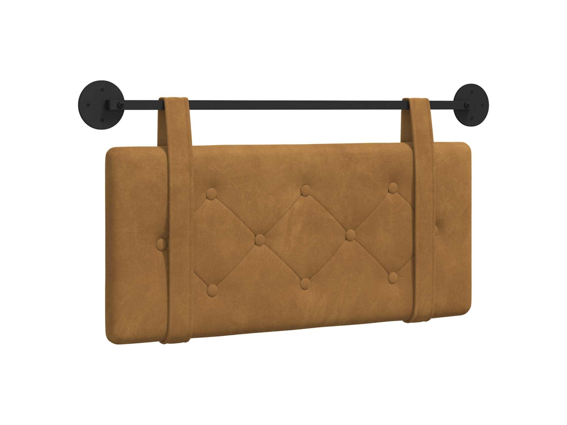 Conjunto 1 Cabeceira Suspensa Vidaxl Castanho Veludo (90 X 55 X 5 Cm)