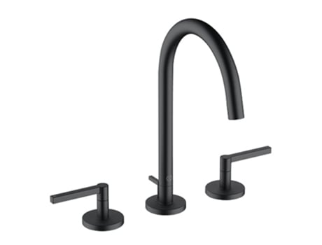 Misturador De Três Furos Para Lavatório Kludi Nova Fonte Purista, Manetes Em Forma De Asa Giratória, Com Descarga Emergente, 201433915, Cor