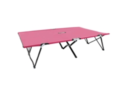 Vidaxl Espreguiçadeira/cama Dobrável Para 2 Pessoas Aço Cor-de-rosa