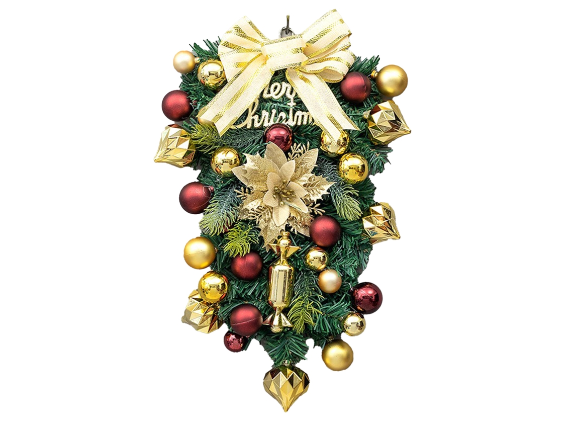 Saieta De Árvore De Natal Em Pele Sintética Branca (90cm)