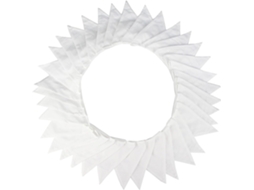 MEOIRUERY Decoração De Bandeirinhas De Casamento Em Tecido Dupla Face, Elegante Decoração Branca Para Festa Com Motivos Florais, Perfeita Para Ambientes Interno
