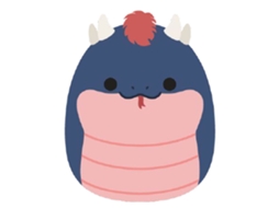 Pelúcia Squishmallows Basilisco, Animal Fantástico, 30 Cm, Azul