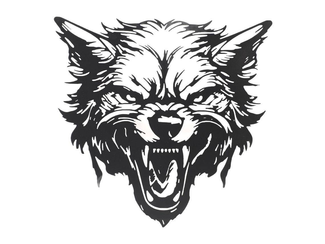 Arte de Parede de Ferro Cabeça de Lobo S/MARCA