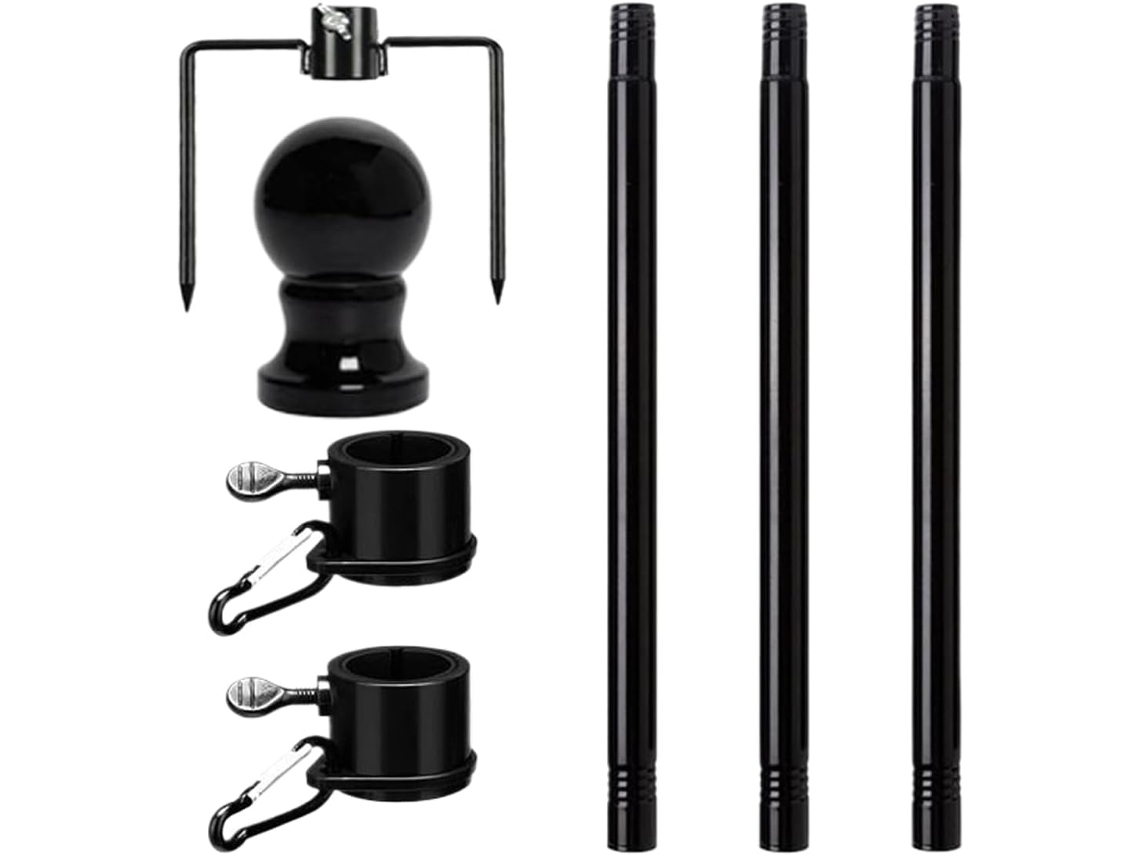 Kit de Mastro para Bandeira Mastro para Bandeira Externo, Ajustável, 1,2 M de Altura, Robusto Feito de Aço Inoxidável CHABERLU