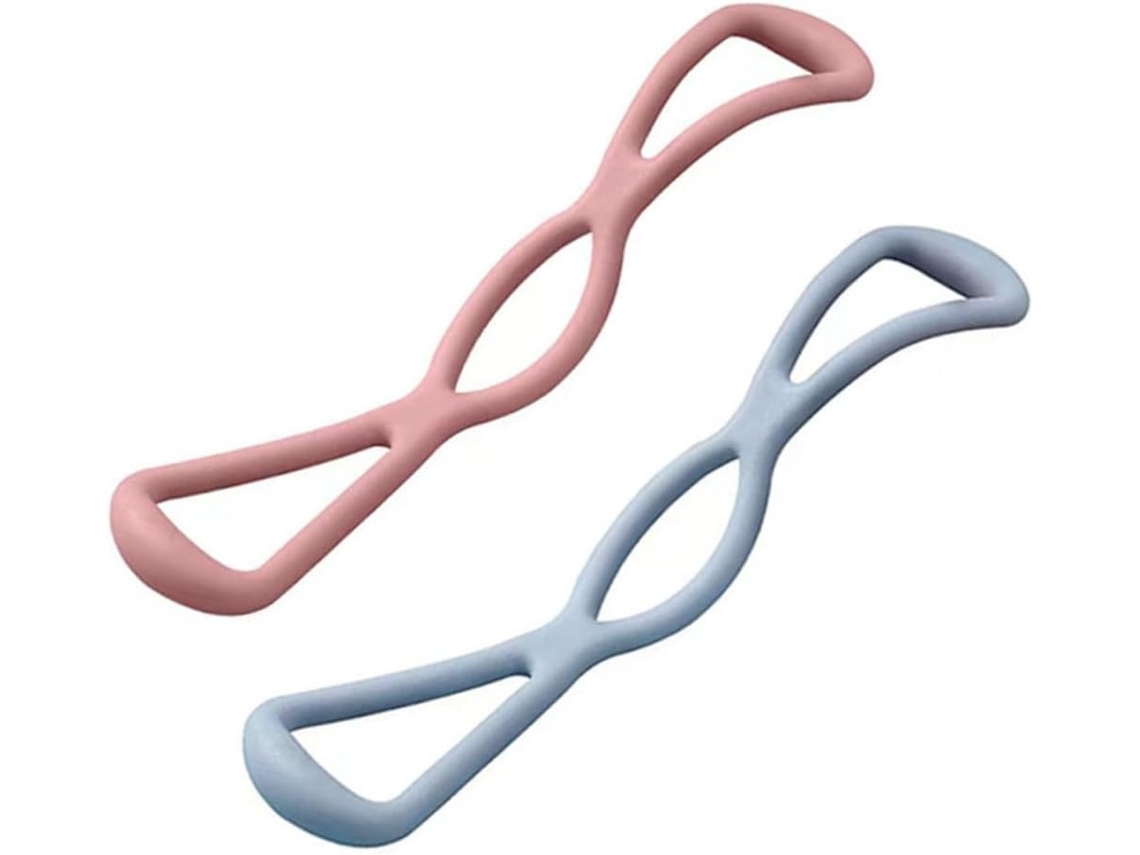 Conjunto De 2 Faixas Elásticas Para Alongamento Ioga, Ombros, Pescoço E Peito Corda Elástica Flexibilidade