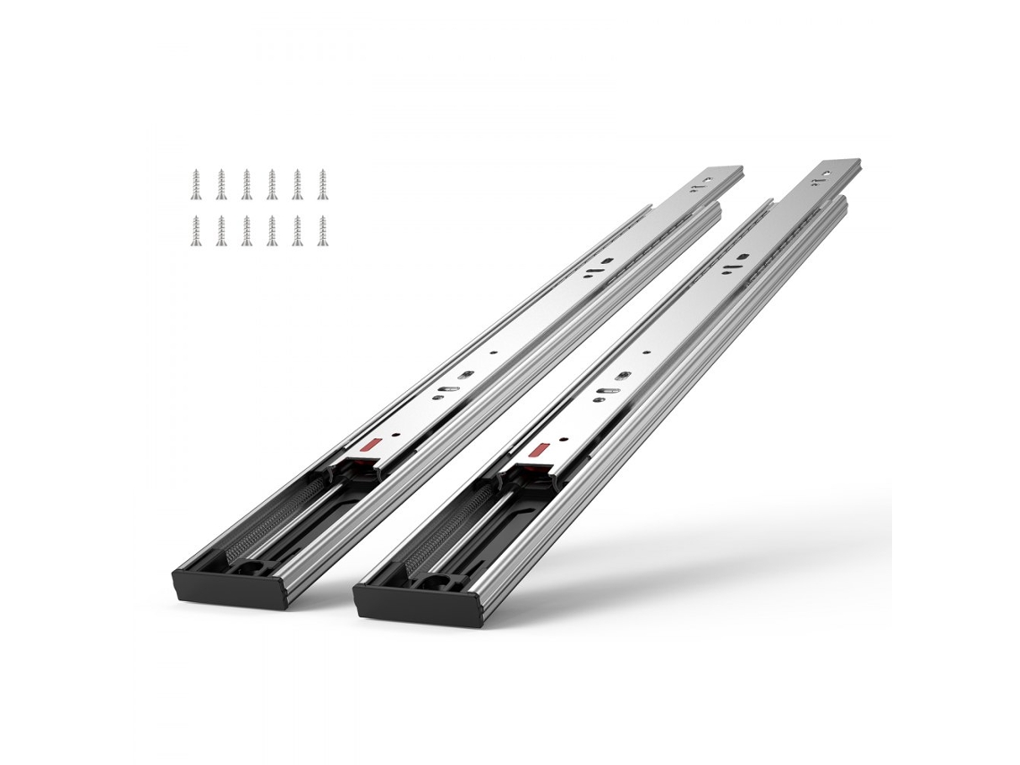 Conjunto De Guias De Gaveta Laterais 406 Mm Com Fecho Suave E Extensão Total Tekmaquinas