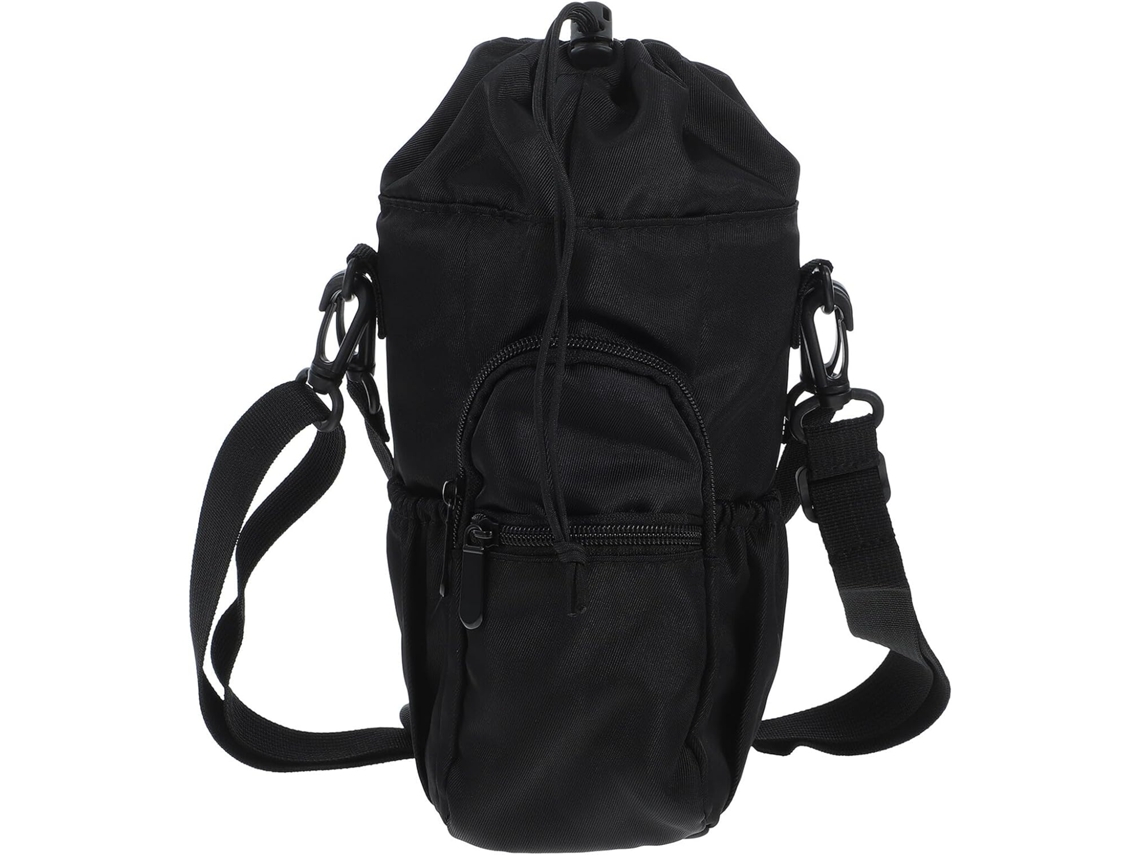 Bolsa Térmica Preta Para Garrafa De Água Com Alça Ajustável, Capa Isolante Leve E Durável.