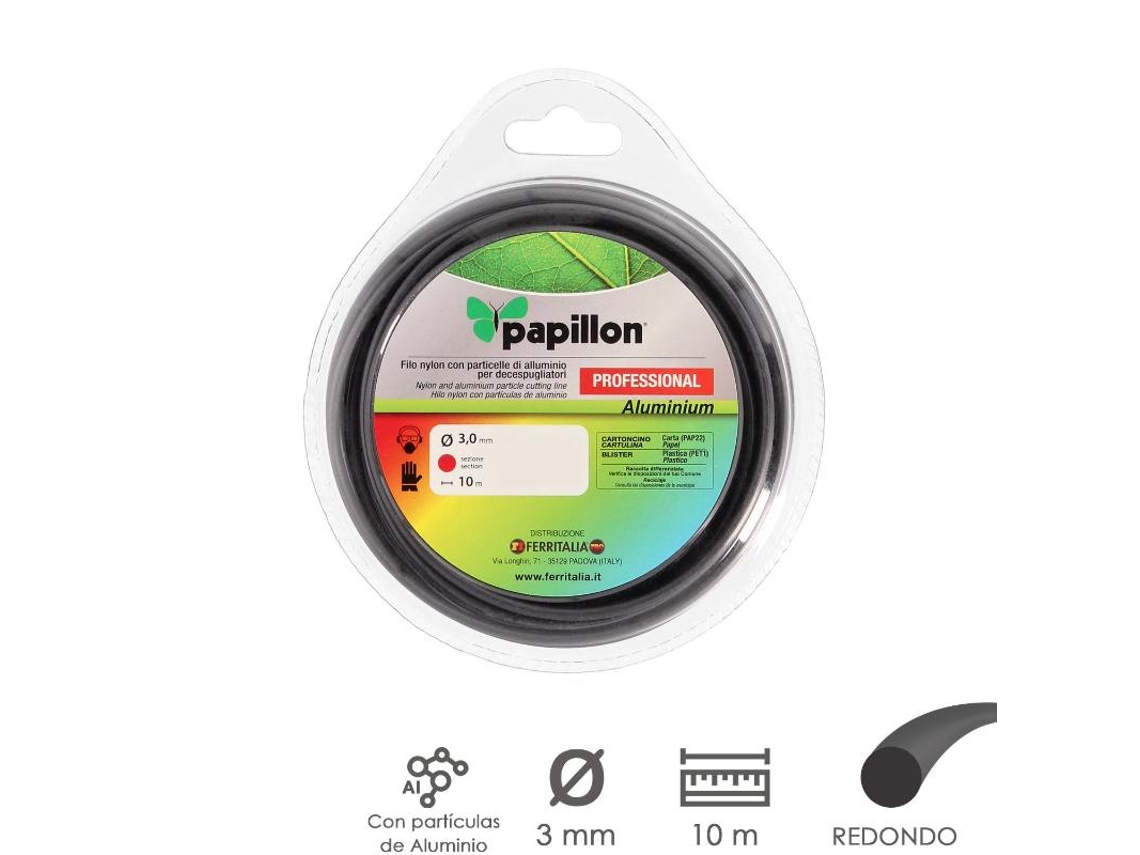 Fio de Nylon e Alumínio Roçadoras Redondo Profissional 3.0 Mm Rolo 10 Metros Fio de Nylon Cortando Grama, Jardim, Erva Daninha