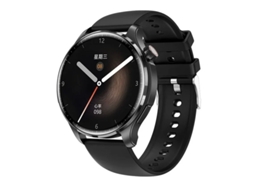 Relógio inteligente Bestvite, tela HD 366 x 366, NFC, rastreador GPS e bússola, compatível com Android e iOS (preto)
