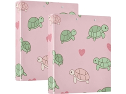 Pasta De Fichário Rosa Com Desenho Animado Dia Dos Namorados, 3, 8cm 1, 5 Polegadas, 3 Argolas Com Capa De Bolso, Pacote