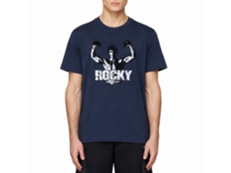 Rockinstone Rocky Movie Classic Rocky Movie Navy Adult T-shirt Size:m